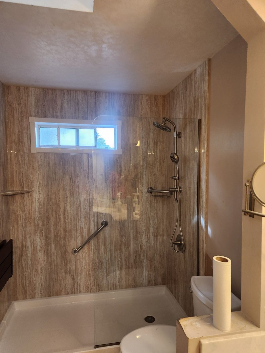 Finished bathroom shower remodel
